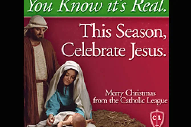 Liga Católica coloca panel por Navidad en emblemático túnel de Nueva York