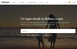 Sitio web de Cathopic. Crédito: Cathopic.