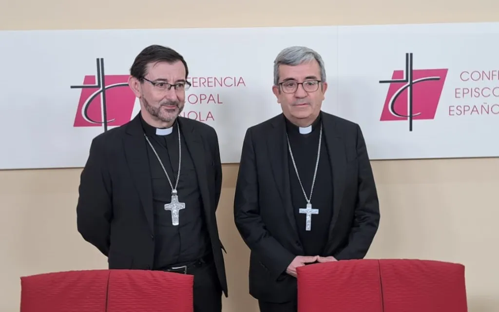 El presidente de la Conferencia Episcopal Española, Mons. Luis Argüello (d) y el vicepresidente, Cardenal José Cobo (i).?w=200&h=150