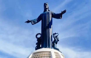 Monumento de Cristo Rey en el cerro del Cubilete. Cru00e9dito: Cortesu00eda del Santuario Votivo Nacional de Cristo Rey de la Paz. 
