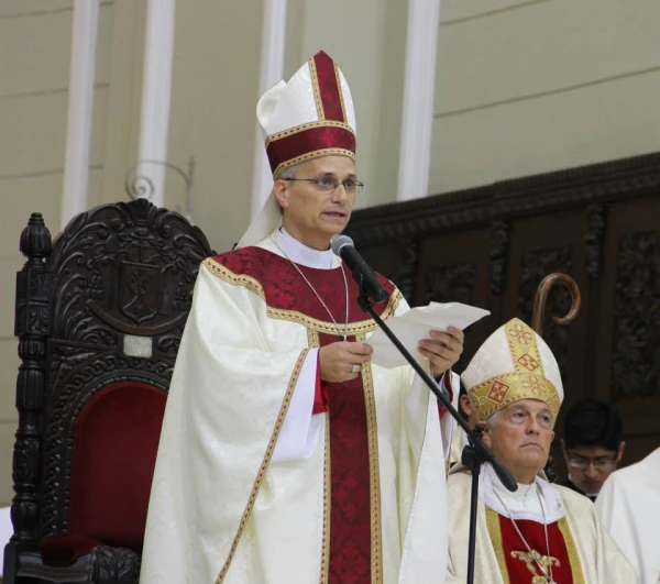 El entonces Monseñor Robert Prevost, Obispo de Chiclayo. Crédito: Diócesis de Chiclayo.