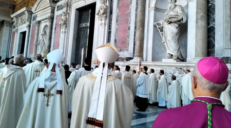 Cierre de la Puerta Santa de la Basílica de San Pablo Extramuros.