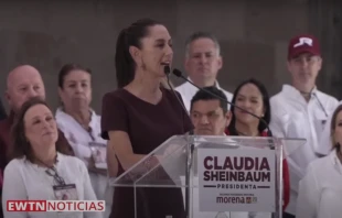 Claudia Sheinbaum en el cierre de campaña Credito: EWTN