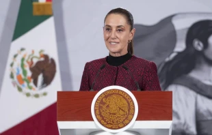 La presidenta de México, Claudia Sheinbaum, en conferencia de prensa el martes 2 de diciembre de 2025. Crédito: Gobierno de México.