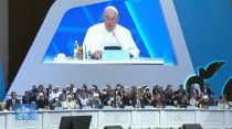 El Papa Francisco clausura el VII Congreso de Religiones Mundiales y Tradicionales. Crédito: Captura Vatican Media