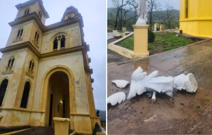 Huracán Melissa dañó seriamente el santuario cubano de la Virgen del Cobre. Crédito: Diócesis de Cienfuegos