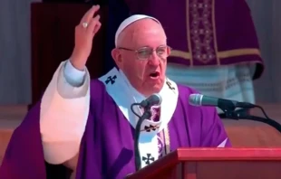 El Papa Francisco en la Misa que celebru00f3 en Ecatepec. Foto David Ramos / ACI Prensa 