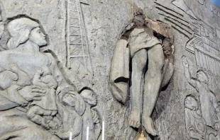 Cristo resucitado se desploma en parroquia Santo Domingo de Guzmán en Managua. Crédito: Parroquia Santo Domingo de Guzmán en Managua.