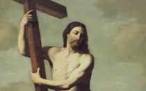 Cristo abrazando su cruz
