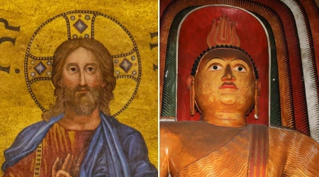 Sacerdote causa polu00e9mica al publicar imagen de Jesu00fas abrazando a Buda