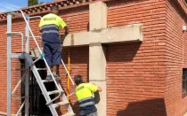 Reubicación ilegal del a Cruz del Calvario en la localidad española de Betxí (Castellón, España).