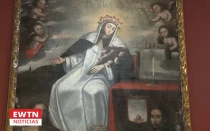 Un cuadro de Santa Rosa de Lima en el convento de Santo Domingo en Lima, Perú.