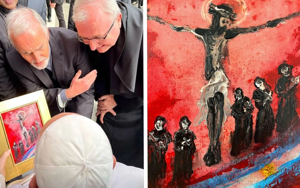El Papa Francisco recibe el obsequio de la Sociedad del Apostolado Católico/Detalle de la obra?w=200&h=150