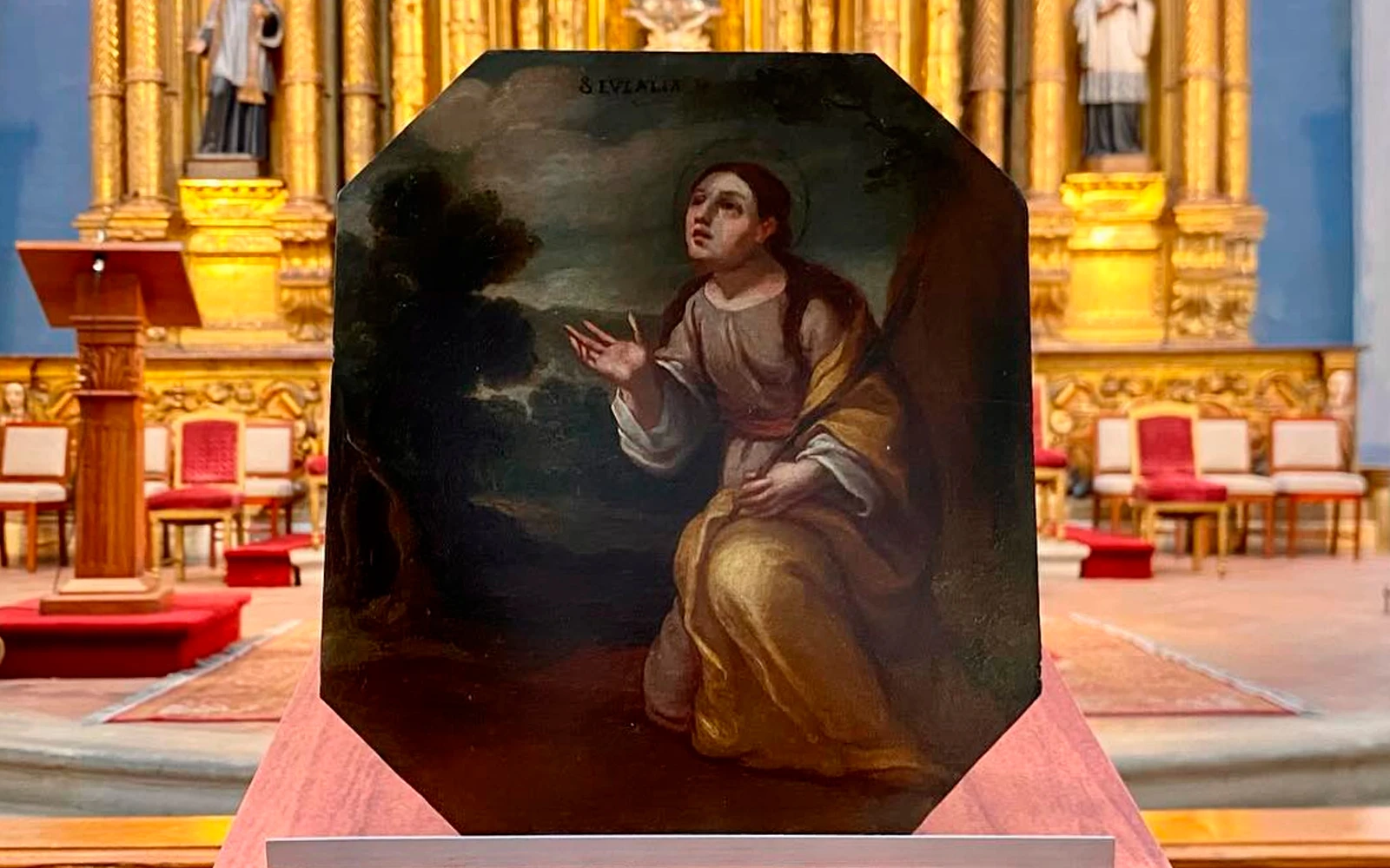 Cuadro de Santa Eulalia que regresó a la iglesia San Ignacio luego de casi 40 años.?w=200&h=150