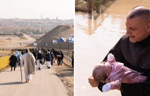 Celebraciu00f3n del Bautismo del Seu00f1or en el ru00edo Jordu00e1n | Cru00e9dito: Custodia de Tierra Santa 