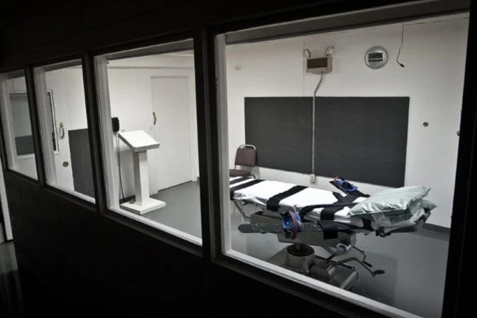 Cámara de inyección letal en la prisión estatal de Oklahoma