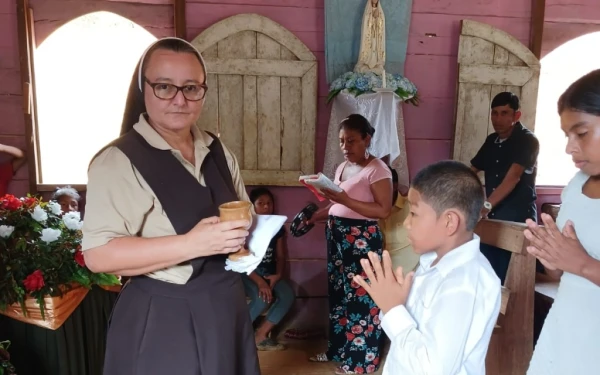 Deisy Esther Delgado es religiosa de las Franciscanas de María Inmaculada destinada en Panamá. Crédito: ACN España.