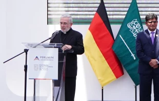 Mons. Javier Del Río en la inauguración de Perumin 2025 en Arequipa. Crédito: Arzobispado de Arequipa.