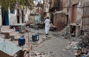 Parte de los destrozos ocasionados a hogares cristianos a manos de extremistas musulmanes en 2023. Crédito: ACN.