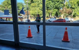 Daños en el ingreso a la Catedral de Chillán Crédito: Diócesis de Chillán