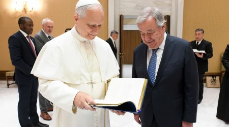 León XIV y António Guterres este 11 de junio en el Vaticano