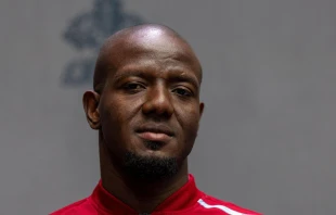 El deportista colombiano participó en la presentación del Jubileo del Deporte que se celebrará este fin de semana en el marco del Año Santo de la Esperanza. Crédito: Daniel Ibañez/ EWTN News