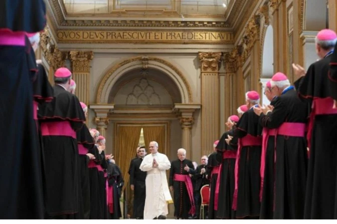 El Papa León XIV recibe en audiencia a los obispos italianos