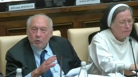 El Premio Nobel de Economía Stiglitz durante su intervención