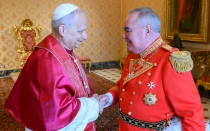 John Timothy Dunlap, Gran Maestre y jefe de la Soberana Orden de Malta se reúne con León XIV