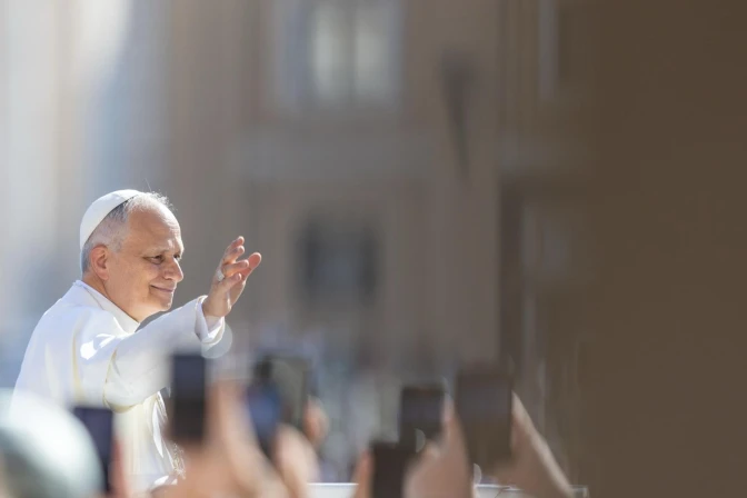 Imagen del Papa León XIV en la Audiencia General de este miércoles