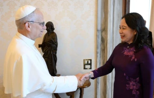 Encuentro entre el Papa León XIV y la vicepresidenta de Vietnam, Vo Thi Anh Xuan Crédito: Vatican Media