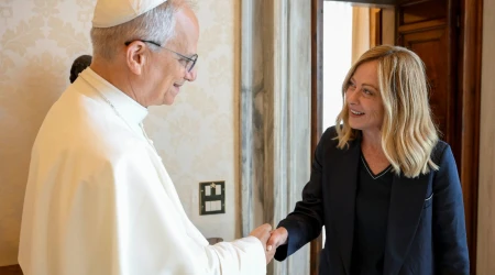 Primer encuentro oficial en el Vaticano entre el Papa León XIV y Giorgia Meloni