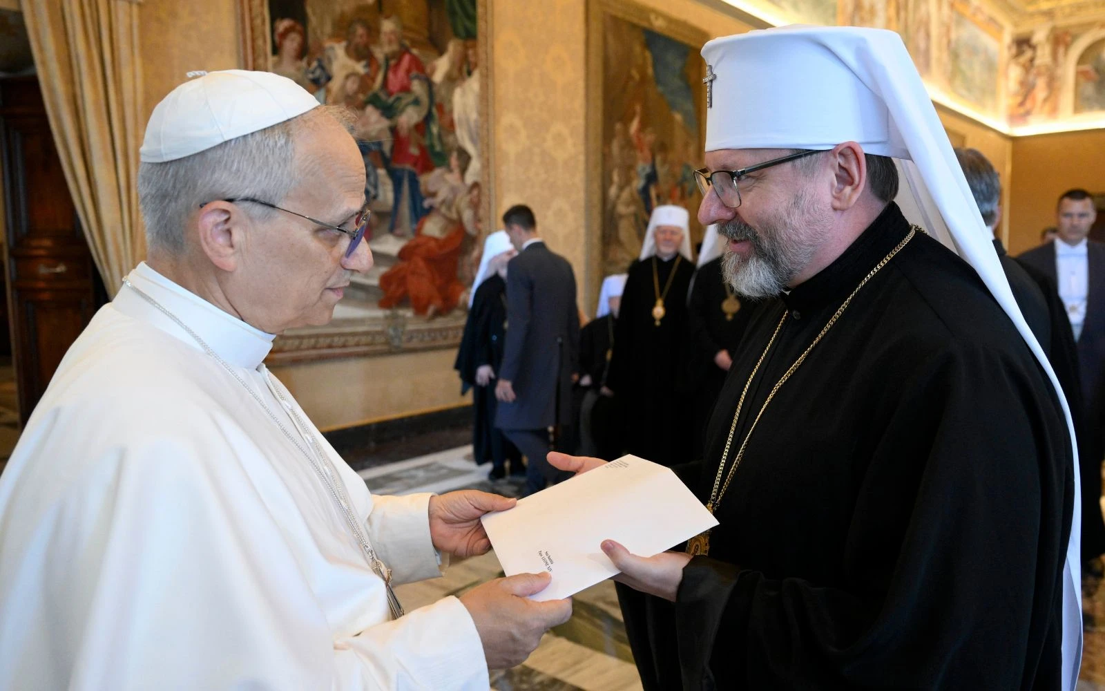 El Papa León XIV saluda a Sviatoslav Shevchuk, primado de la Iglesia greco-católica ucraniana?w=200&h=150