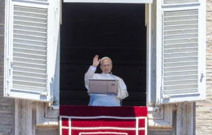 El Papa durante el ángelus de este domingo Crédito: Daniel Ibañez/ EWTN News