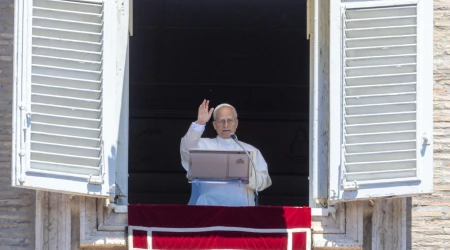 El Papa durante el ángelus de este domingo