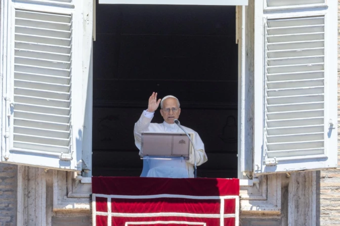 El Papa durante el ángelus de este domingo