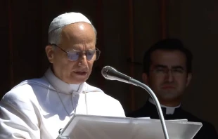 El Papa reza el ángelus en Castel Gandolfo Crédito: Vatican Media