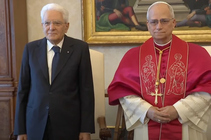 El Papa León XIV recibió en el Vaticano al presidente de Italia, Sergio Mattarella, el pasado 6 de junio
