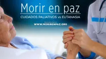 Cartel del documental "Morir en Paz: Cuidados paliativos vs eutanasia". Crédito: Goya producciones. 