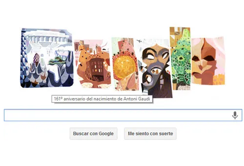 Google recuerda con “doodle”nacimiento de Antonio Gaudí, el “Arquitecto de Dios”