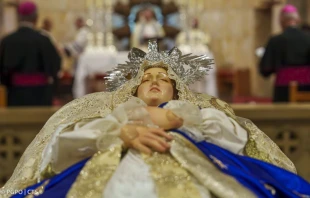 Celebración de la Dormición de la Virgen, en vísperas de la Asunción, por la Custodia de Tierra Santa. Crédito: Custodia franciscana de Tierra Santa.