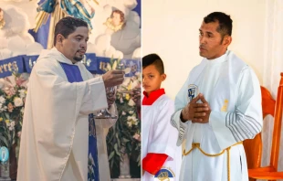 P. Yesner Cipriano Pineda Meneses (izquierda) y P. Ramón Esteban Angulo Reyes (derecha). Crédito: Cortesía de Parroquia Nuestra Señora de Lourdes - Ocotal NS Oficial / Diócesis de Bluefields