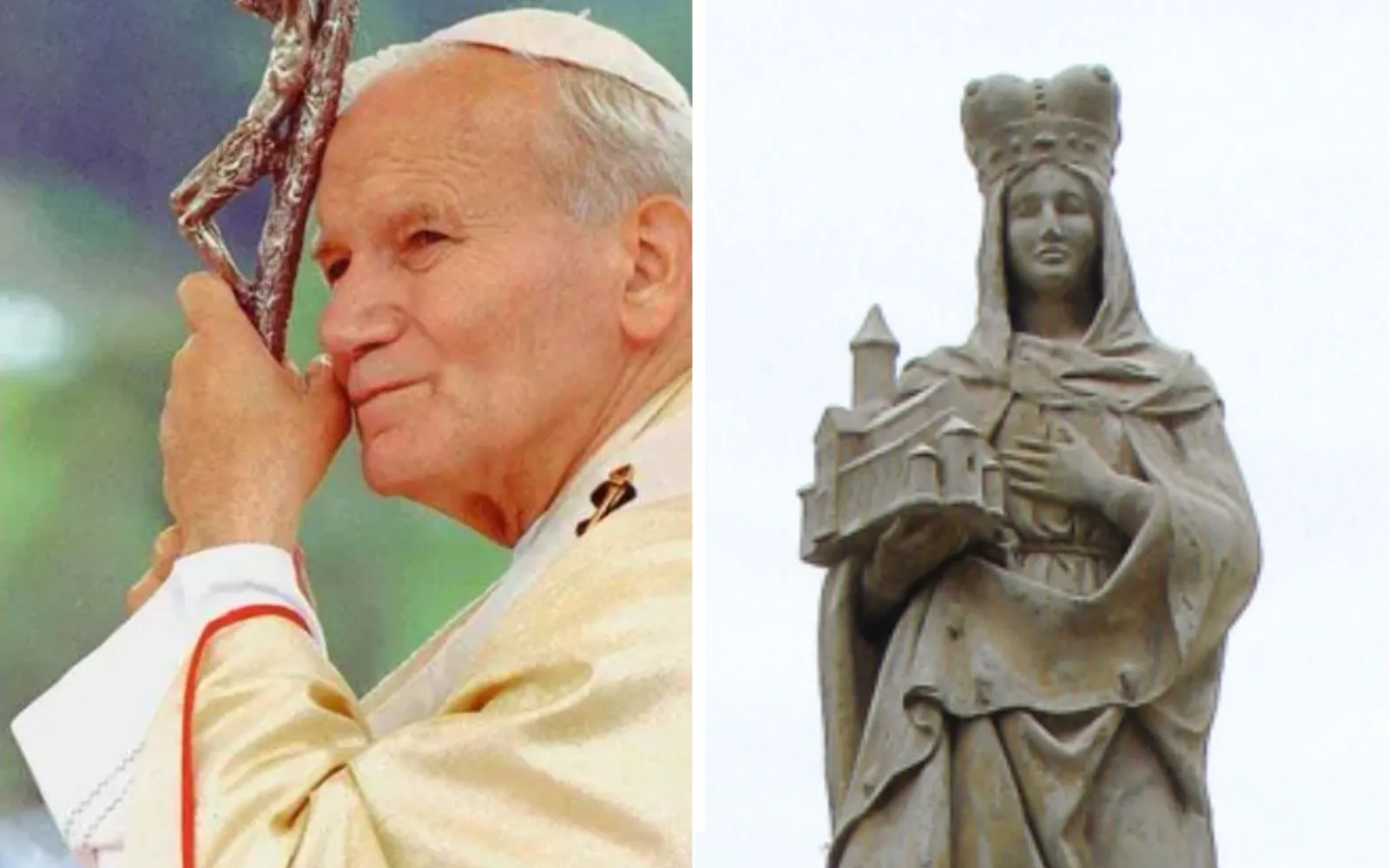 Santa Eduviges. Crédito: Marcello Bacciarelli / San Juan Pablo II. Crédito: Vatican Media/ ACI?w=200&h=150