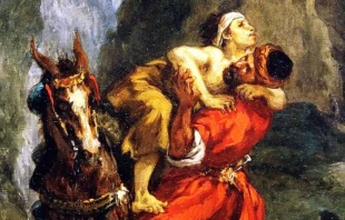 Pintura "El Buen Samaritano", de Eugène Delacroix. Crédito: Dominio público.