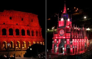 El Coliseo Romano y el Santuario de Nuestra Señora del Rosario de Las Lajas. | Crédito: ACN Crédito: ACN