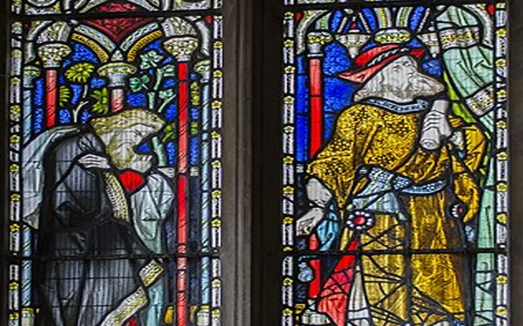 El fariseo y el publicano, vitral Hardman de 1874, en la iglesia de St James en el Reino Unido.?w=200&h=150