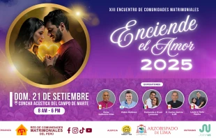 “Enciende el Amor 2025” reunirá en Lima a más de 3 mil parejas en una jornada con conferencias, testimonios y Misa de acción de gracias. Crédito: Red de Comunidades Matrimoniales del Perú