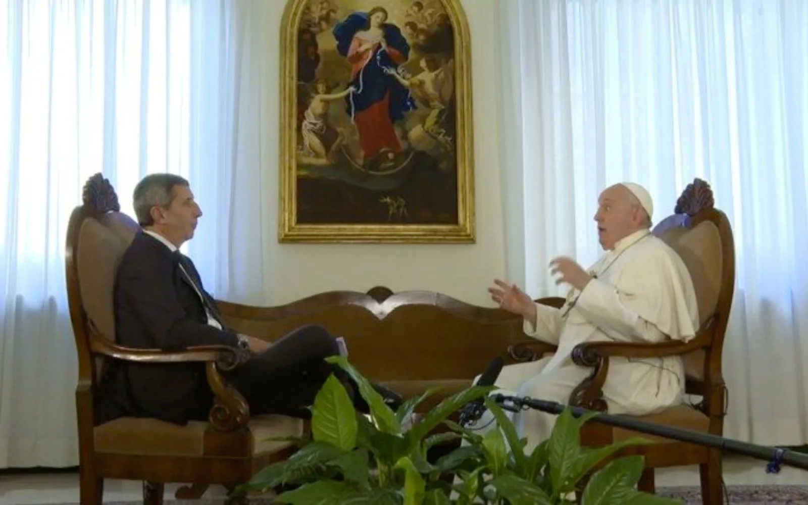 El Papa Francisco en entrevista con Gianmarco Chiocci, director del noticiario italiano TG1.?w=200&h=150