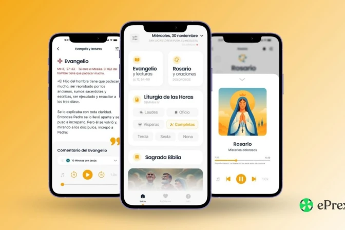 Imagen de la app ePrex para la oración católica.