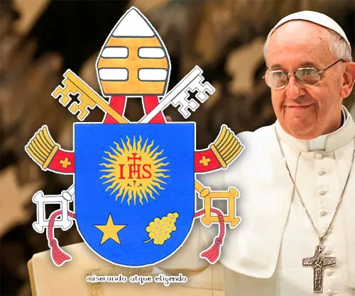 Vaticano presenta escudo y lema del Papa Francisco: "Amándolo lo eligió"